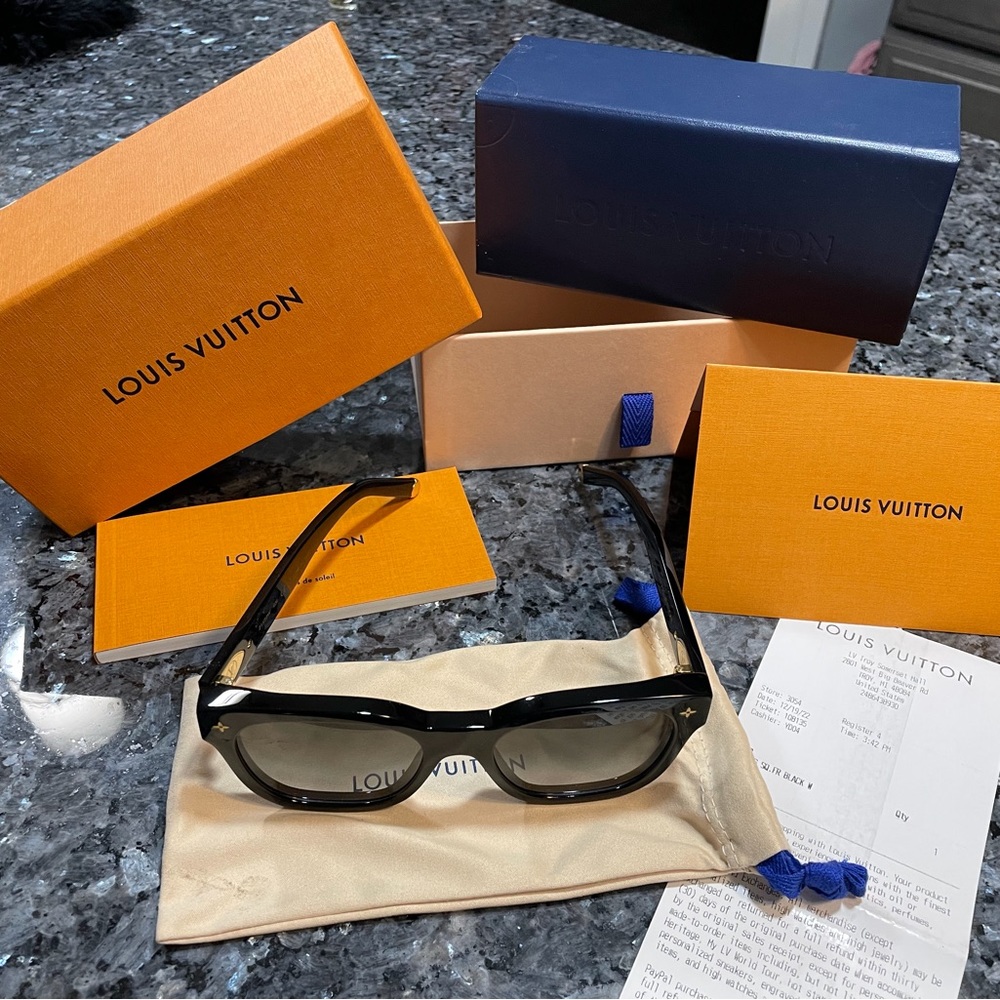 Louis Vuitton My Monogram square frame black sz W sunglasses NEW